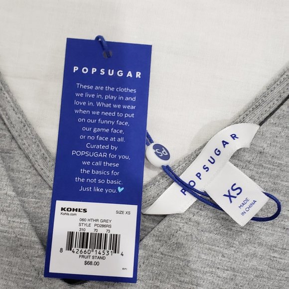 NWT Popsugar Gray Tie Front Knit Jumpsuit Size XS - Picture 3 of 4